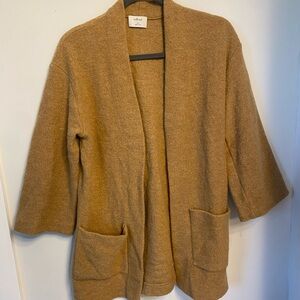 Wilfred Camel Open-Front Cardigan